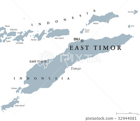 East Timor or also Timor Leste political map 32944081