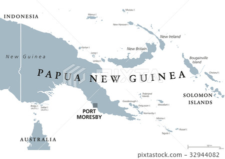 Papua New Guinea political map 32944082