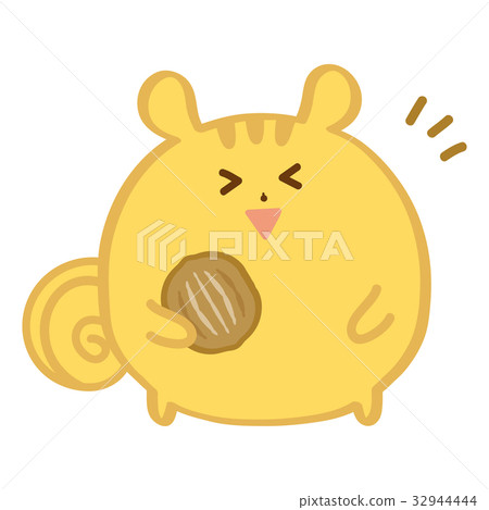 秋天灰鼠和核桃 32944444