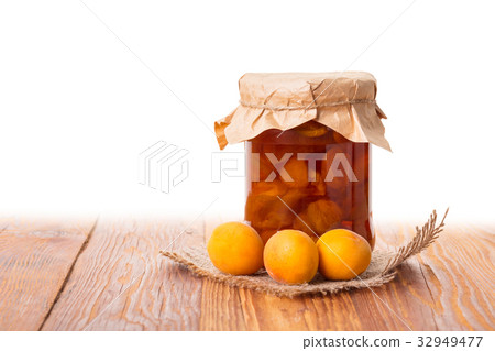 Apricot jam in a jar Apricot jam in a jar 32949477