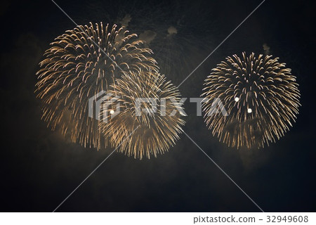 Kobe fireworks display commemorating the 150th anniversary of Kobe Port opening in 2017 32949608