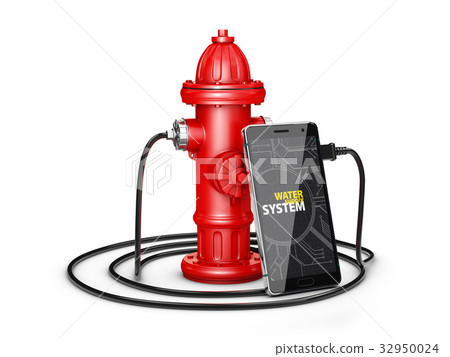 App for phone, hydraulic systems supply water, 3d 32950024