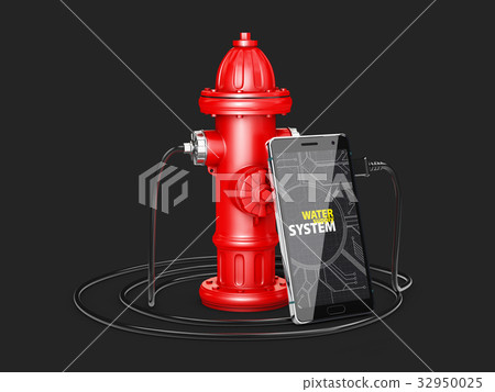 3d Illustrator of hydraulic systems supply water 3d Illustrator of hydraulic systems supply water 32950025