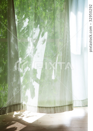 Lace curtain summer image 32950292