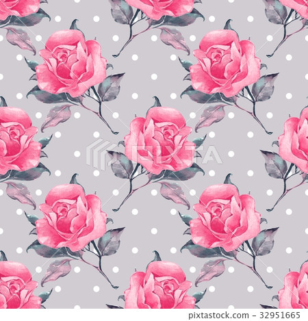 Floral seamless pattern with pink flowers Floral seamless pattern with pink flowers 32951665