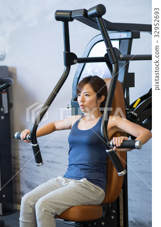 Gym muscle training image Gym muscle training image 32952693