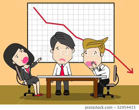 Decrease arrow chart and frustrated 32954415