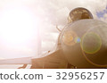Modern jet fighter in the sky 32956257