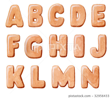 Biscuit character alphabet first half 32956433