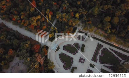 flight drones over the famous Park of the Retiro flight drones over the famous Park of the Retiro 32956515