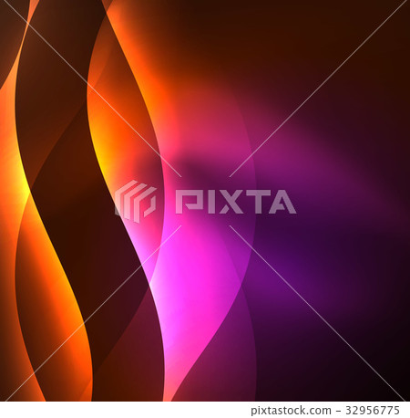 Illuminated neon waves 32956775