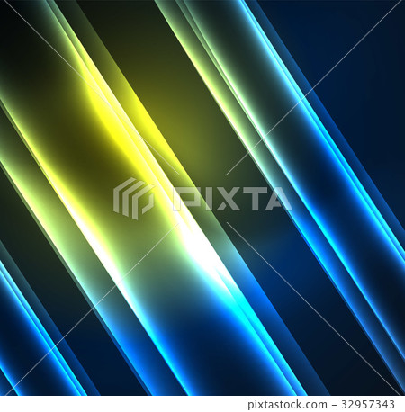 Energy lines, glowing waves in the dark, vector Energy lines, glowing waves in the dark, vector 32957343