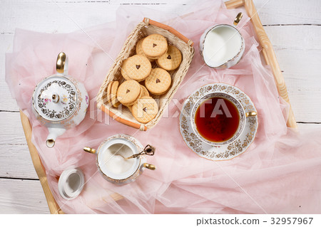 Morning tea concept. Morning tea concept. 32957967