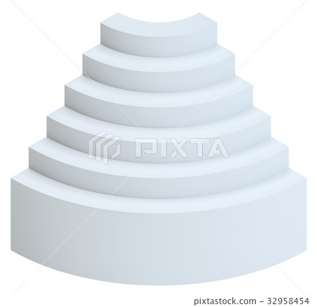 White Blank showcase as podium or ladder 32958454