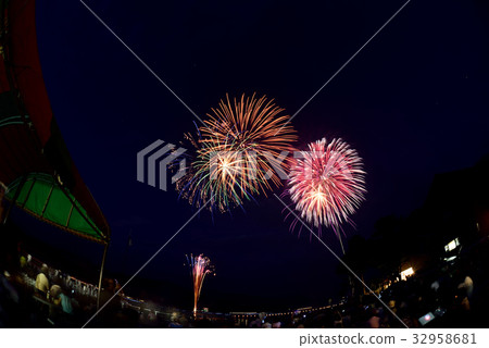 Lake Nojiri fireworks display Lake Nojiri fireworks display 32958681