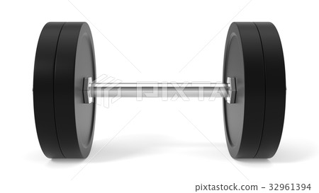 3d illustration of dumbell. 32961394