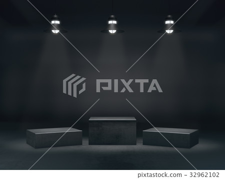 Pedestal for display,Blank product stand with lamp 32962102