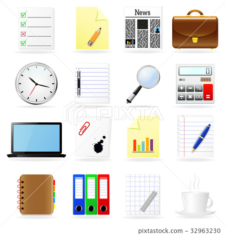 Office supplies icons Office supplies icons 32963230