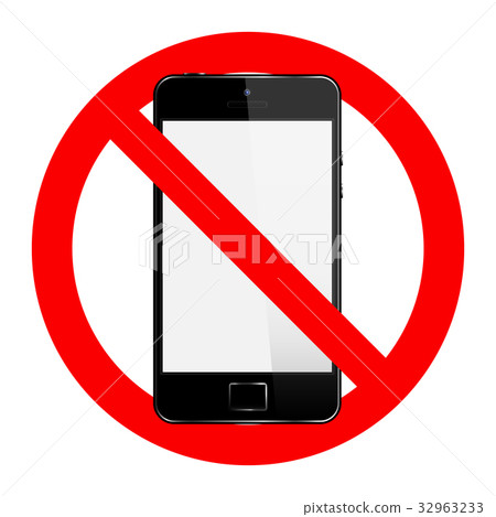 Vector no cell phone sign Vector no cell phone sign 32963233