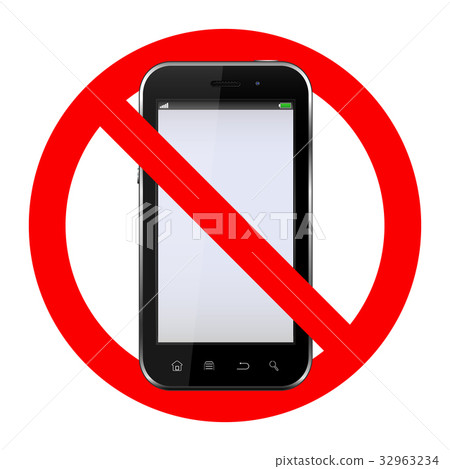 No phone vector sign No phone vector sign 32963234