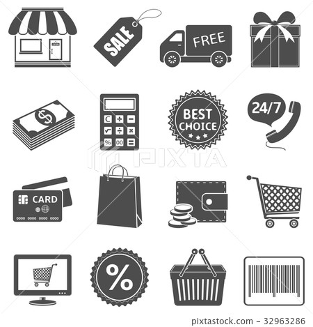 Shopping icons set Shopping icons set 32963286