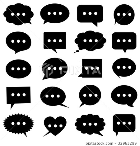 Speech bubbles icons set Speech bubbles icons set 32963289