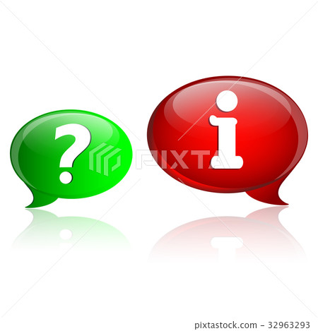Speech bubbles with question and information Speech bubbles with question and information 32963293