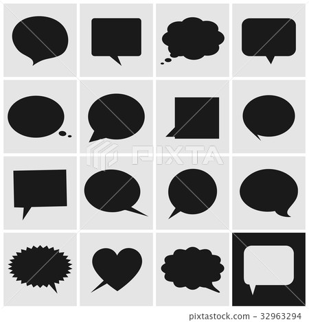 Speech bubbles icons 32963294