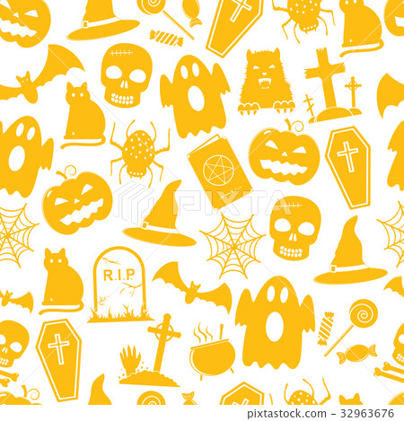 Halloween seamless pattern 32963676