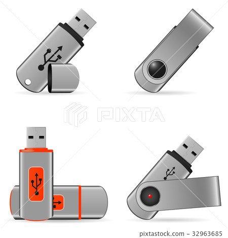 Flash drives icons Flash drives icons 32963685