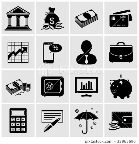 Finance and banking icons 32963696