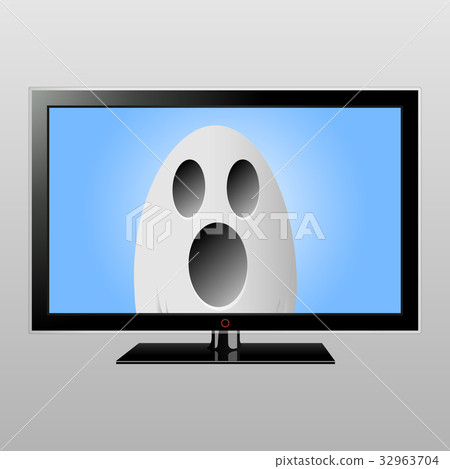Ghost on TV screen 32963704