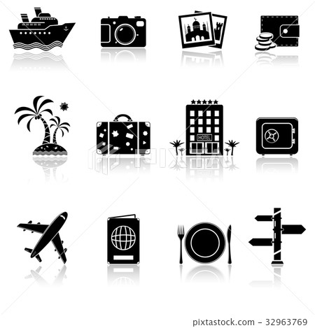 Vacation icon set 32963769