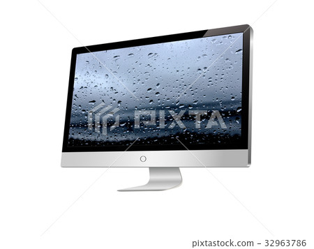 Water drops on the display screen 32963786