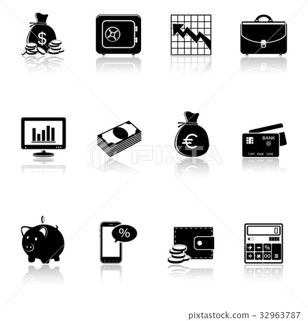 Finance and banking icons set 32963787