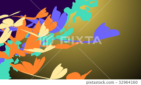 Romantic butterflies flying 32964160