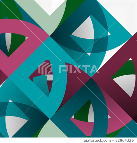 Cut paper circles, mosaic mix geometric pattern 32964329