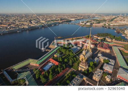 Aerial view of Peter and Paul Fortress Aerial view of Peter and Paul Fortress 32965040