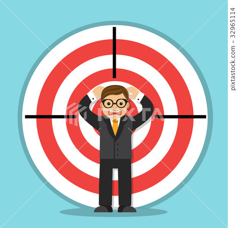 Businessman in the center of the target Businessman in the center of the target 32965114