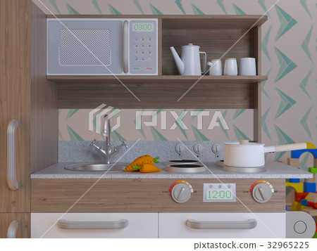 Children kitchen design interior play set with Children kitchen design interior play set with 32965225
