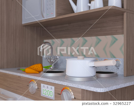 Children kitchen design interior play set with Children kitchen design interior play set with 32965227