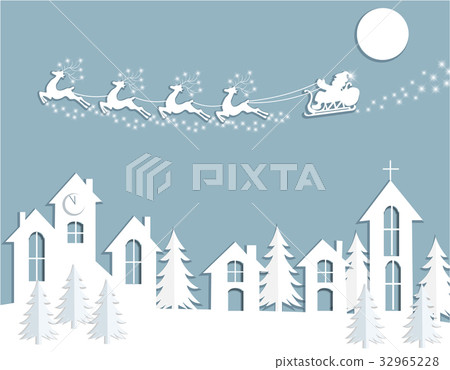 New Year s, Christmas card. Abstract silhouette of New Year s, Christmas card. Abstract silhouette of 32965228