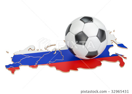 Football ball with map of Russia concept 32965431