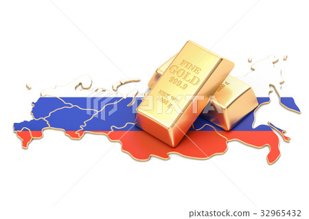 Foreign-exchange reserves of Russia concept 32965432