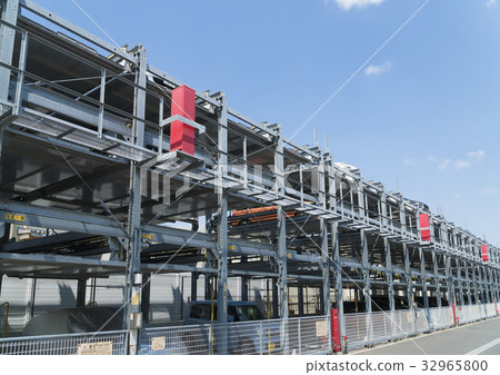 Three-dimensional mechanical parking lot 2 steps of apartment apartment house Three-dimensional mechanical parking lot 2 steps of apartment apartment house 32965800