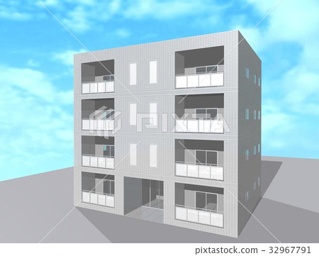 Blue sky and mansion Blue sky and mansion 32967791