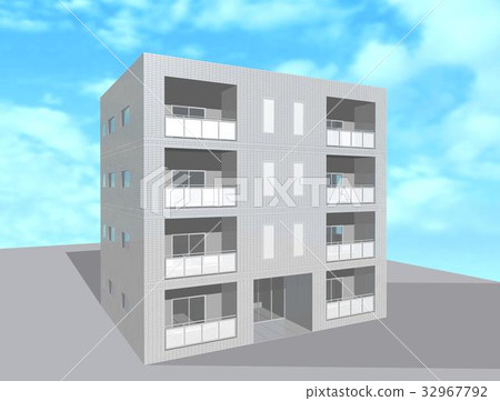 Blue sky and mansion Blue sky and mansion 32967792