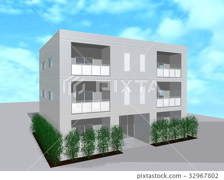Blue sky and mansion Blue sky and mansion 32967802
