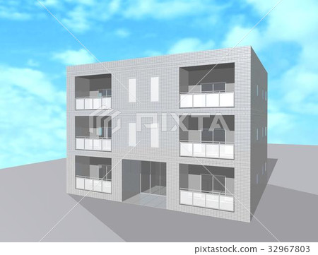 Blue sky and mansion Blue sky and mansion 32967803