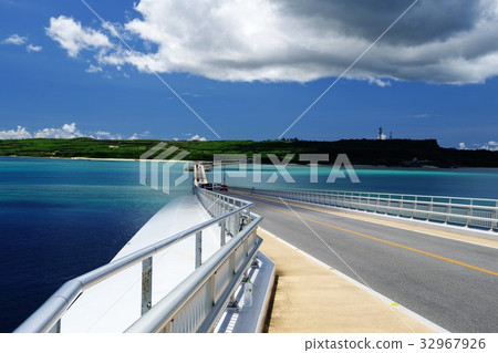 View Of Irabu Island From Irabu Ohashi Bridge Stock Photo